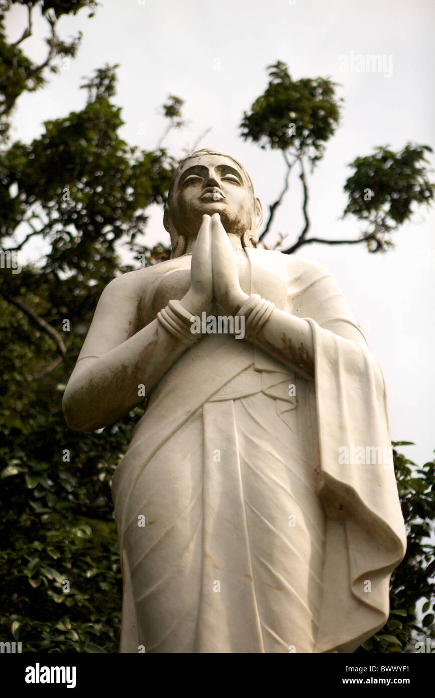 A buddha statue in Viharamahadevi Park, also known as Victoria Park in Colombo. Stock Photo
