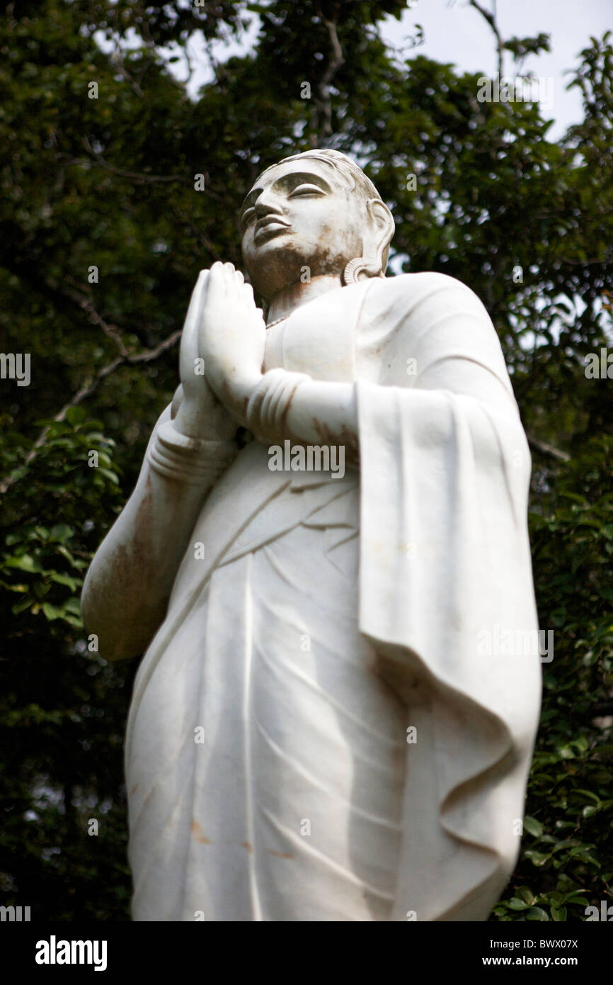 A buddha statue in Viharamahadevi Park, also known as Victoria Park in Colombo. Stock Photo