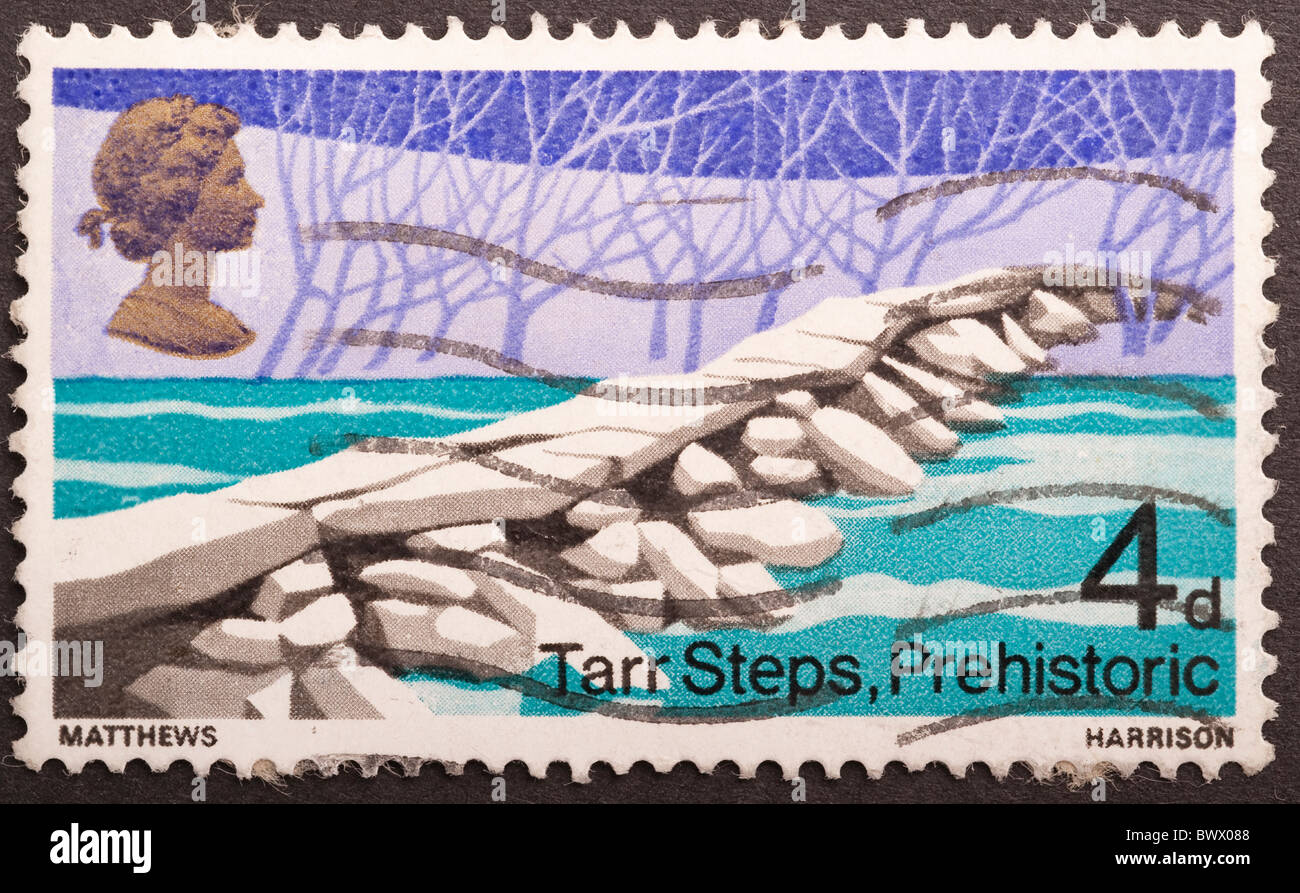 United Kingdom Postage Stamp 4d Stock Photo