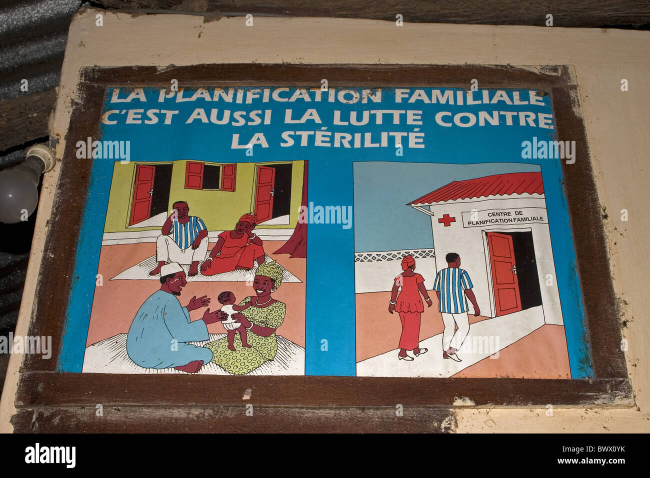 Family planning publicity poster, Senegal Stock Photo