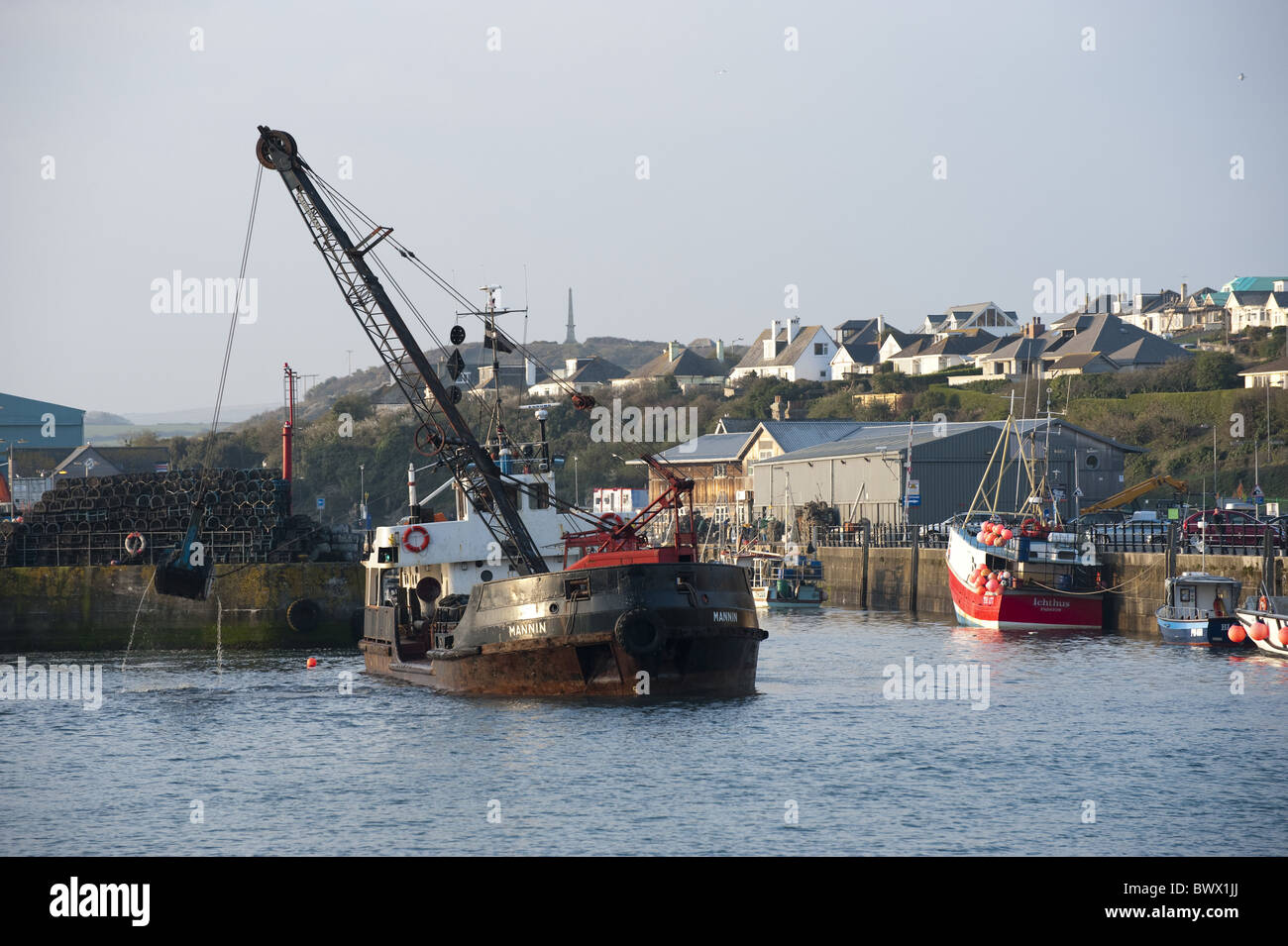 Cornwall Padstow boats coast fishing harbour sea ships transport