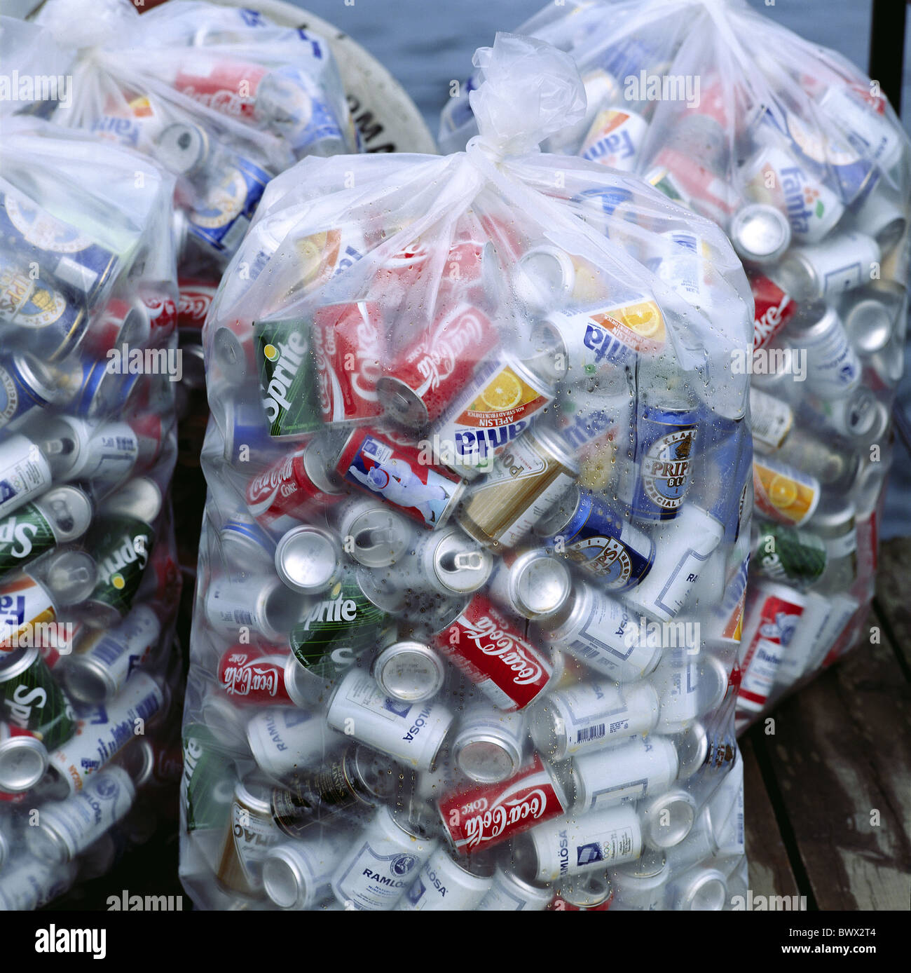 aluminum boxes plastic plastic bags collective place Sweden Europe