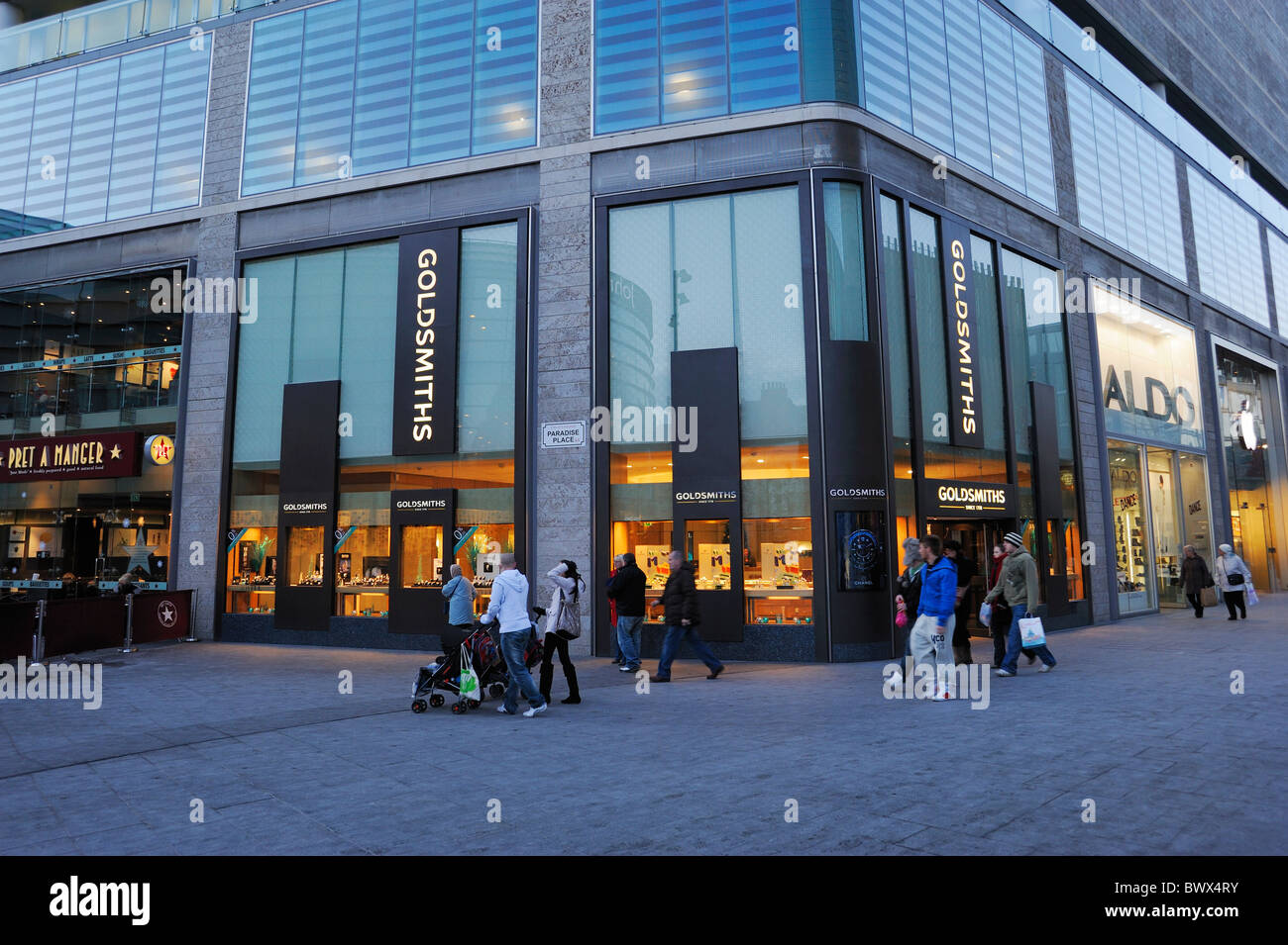 Goldsmiths jewellers in Paradise Street, Liverpool One Stock Photo Alamy