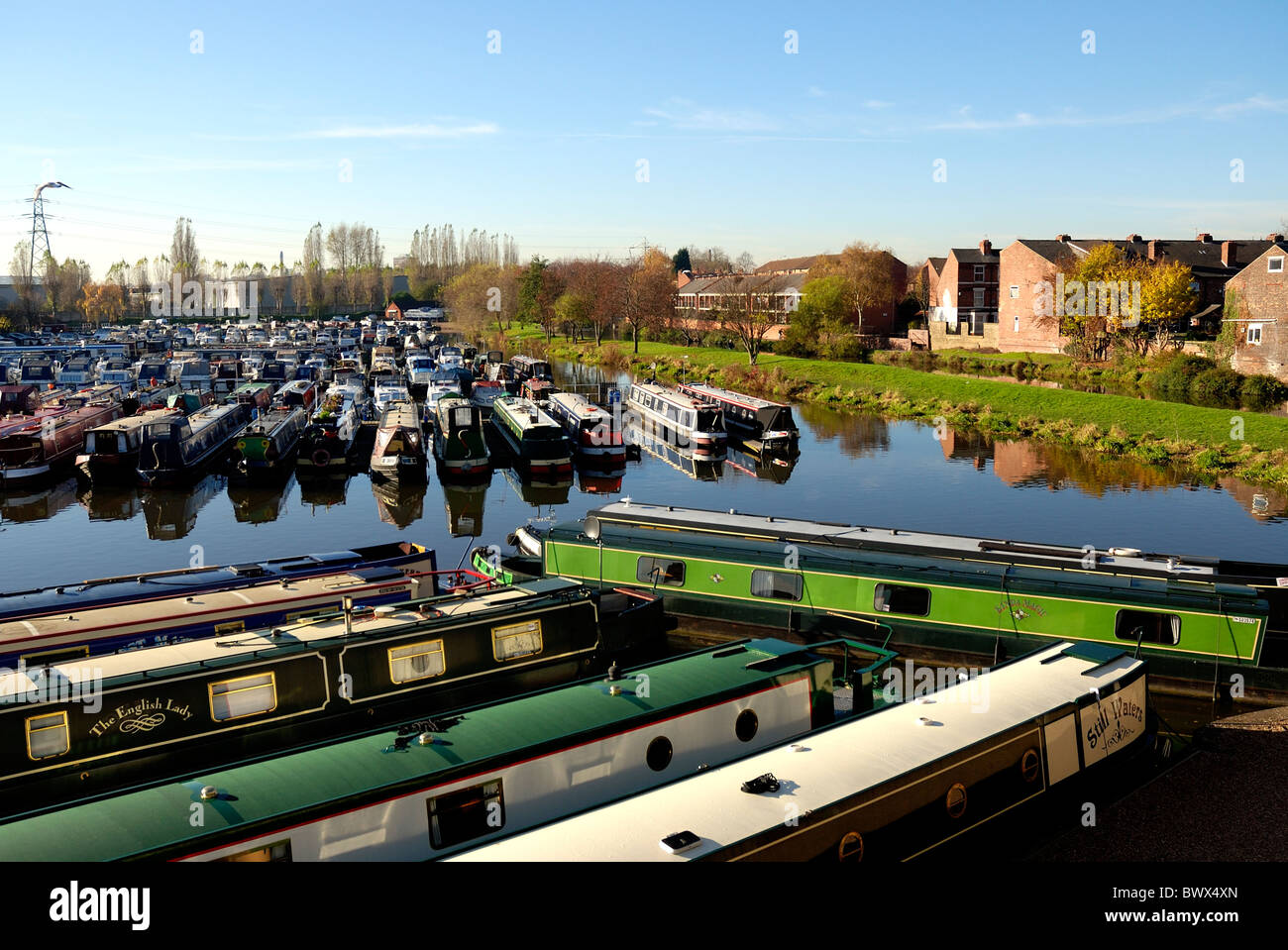 Barges castle marina Nottingham england uk Stock Photo Alamy