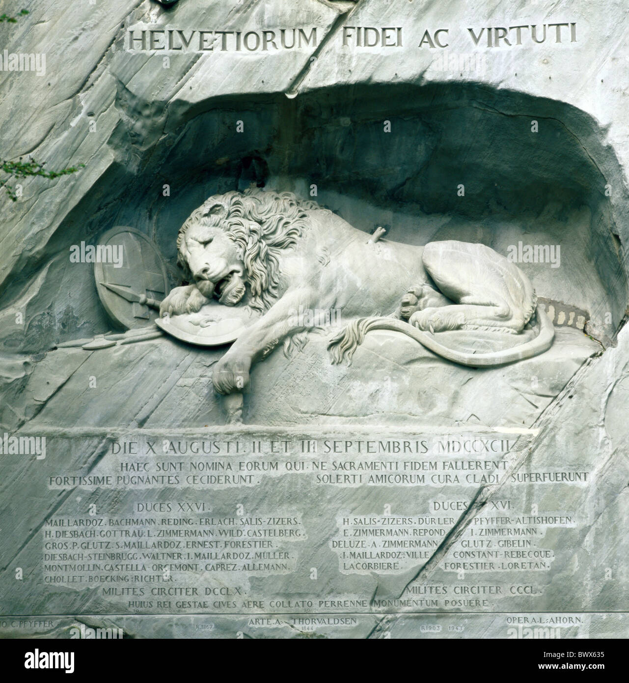 lion's monument Lucerne Switzerland Europe lion stone Stock Photo Alamy
