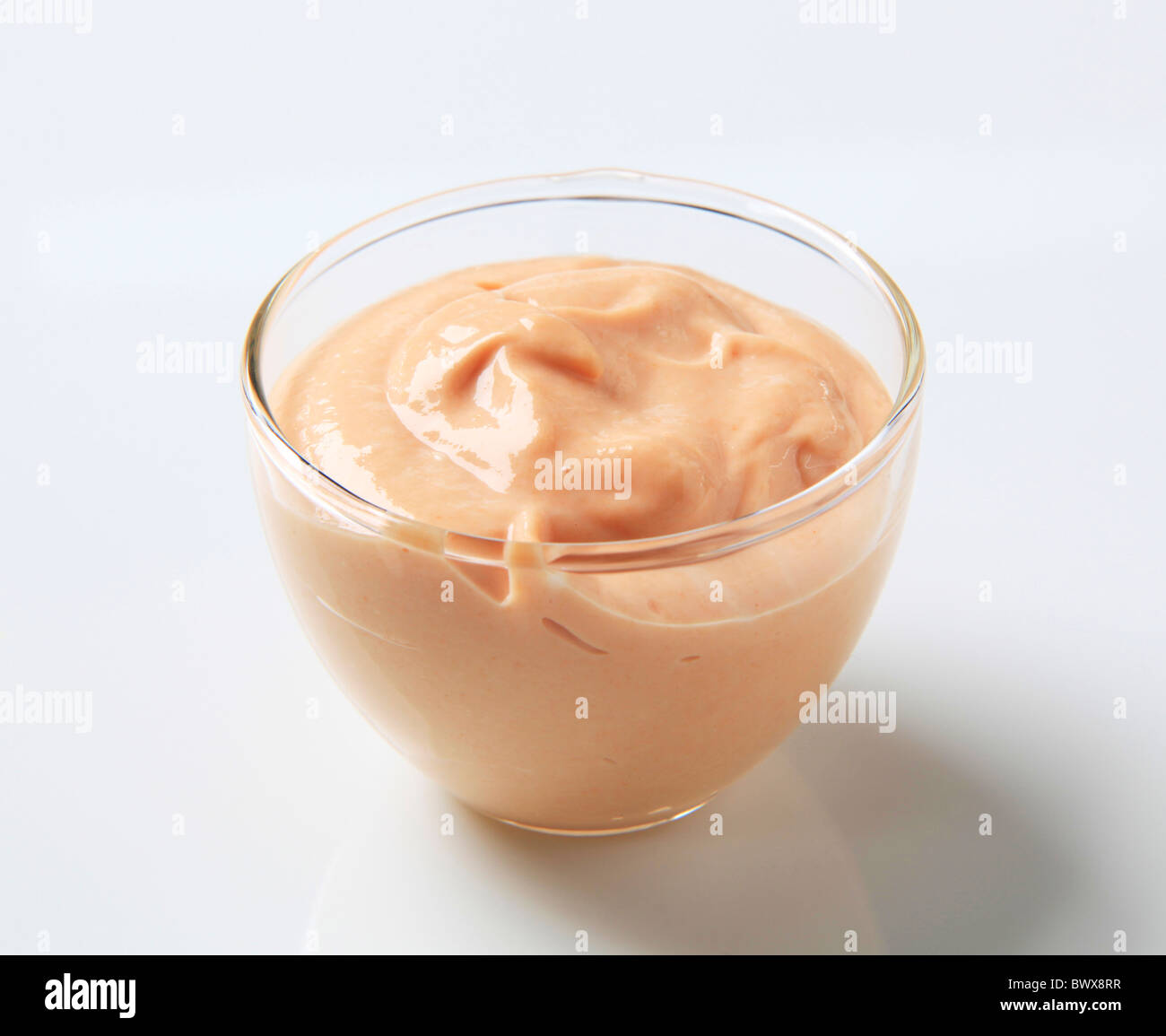 Bowl of dipping sauce Stock Photo