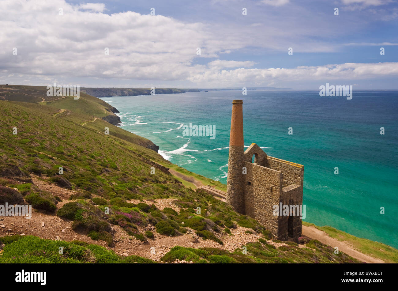 Wheal Coates tin mine near St Agnes North Cornwall coast England GB UK EU Europe Stock Photo