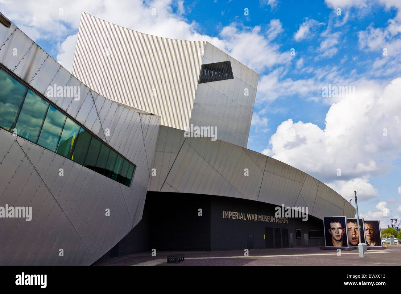 Imperial war museum north entrance salford quays manchester england GB ...