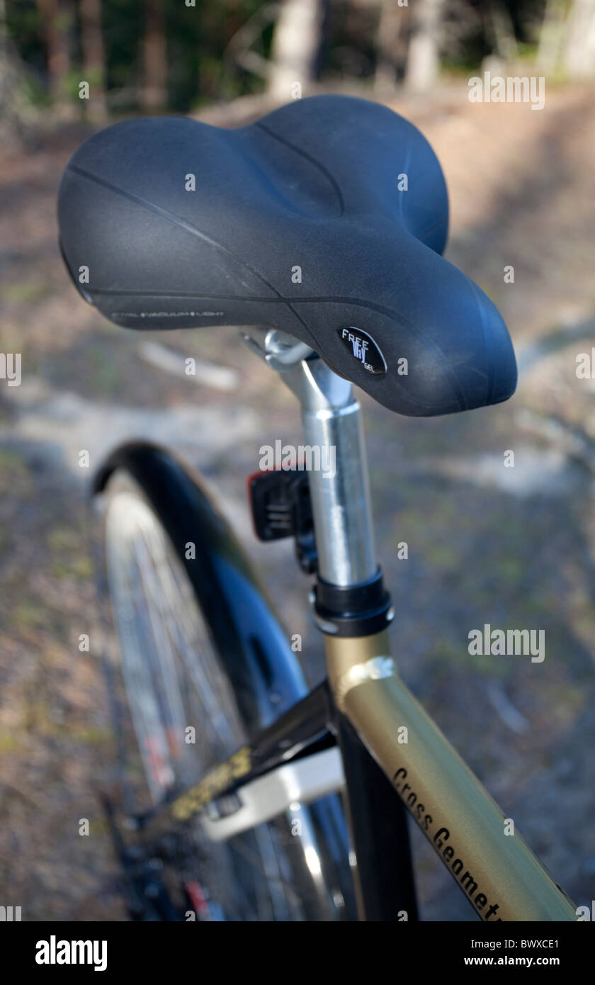 Gel filled bicycle saddle ( Selle Royal Stock Photo Alamy