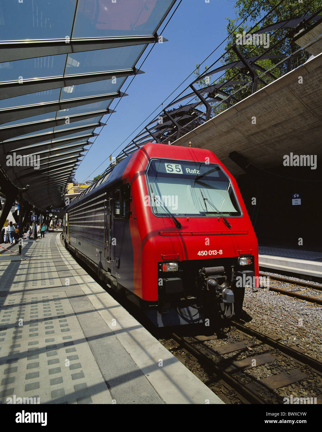 railway Switzerland Europe railway station Stadelhofen town city Zurich