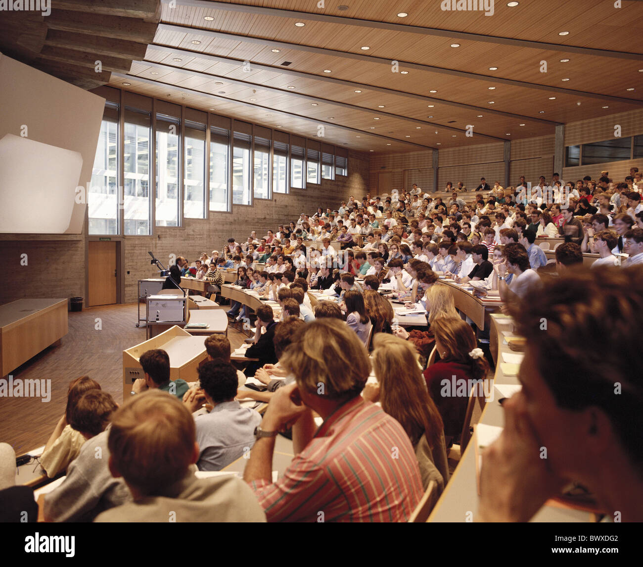 Lecturer Assistant Professor Inside Bright Space Projector College Stock Photo Alamy