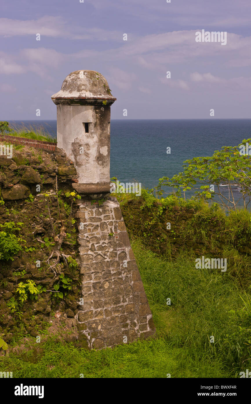 COLON, PANAMA - Fort San Lorenzo, a World Heritage site, at mouth of Chagres River. Stock Photo