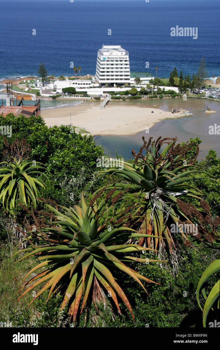 Beacon Island Hotel, Plettenburg Bay, Western Cape Province, South Africa. Stock Photo