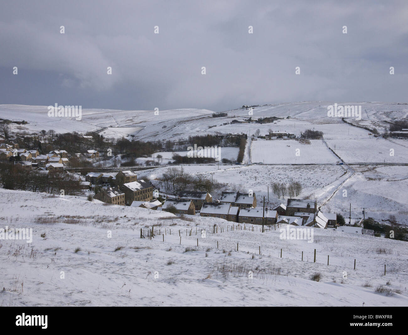 Denshaw village, Oldham, Lancashire, England, UK Stock Photo Alamy