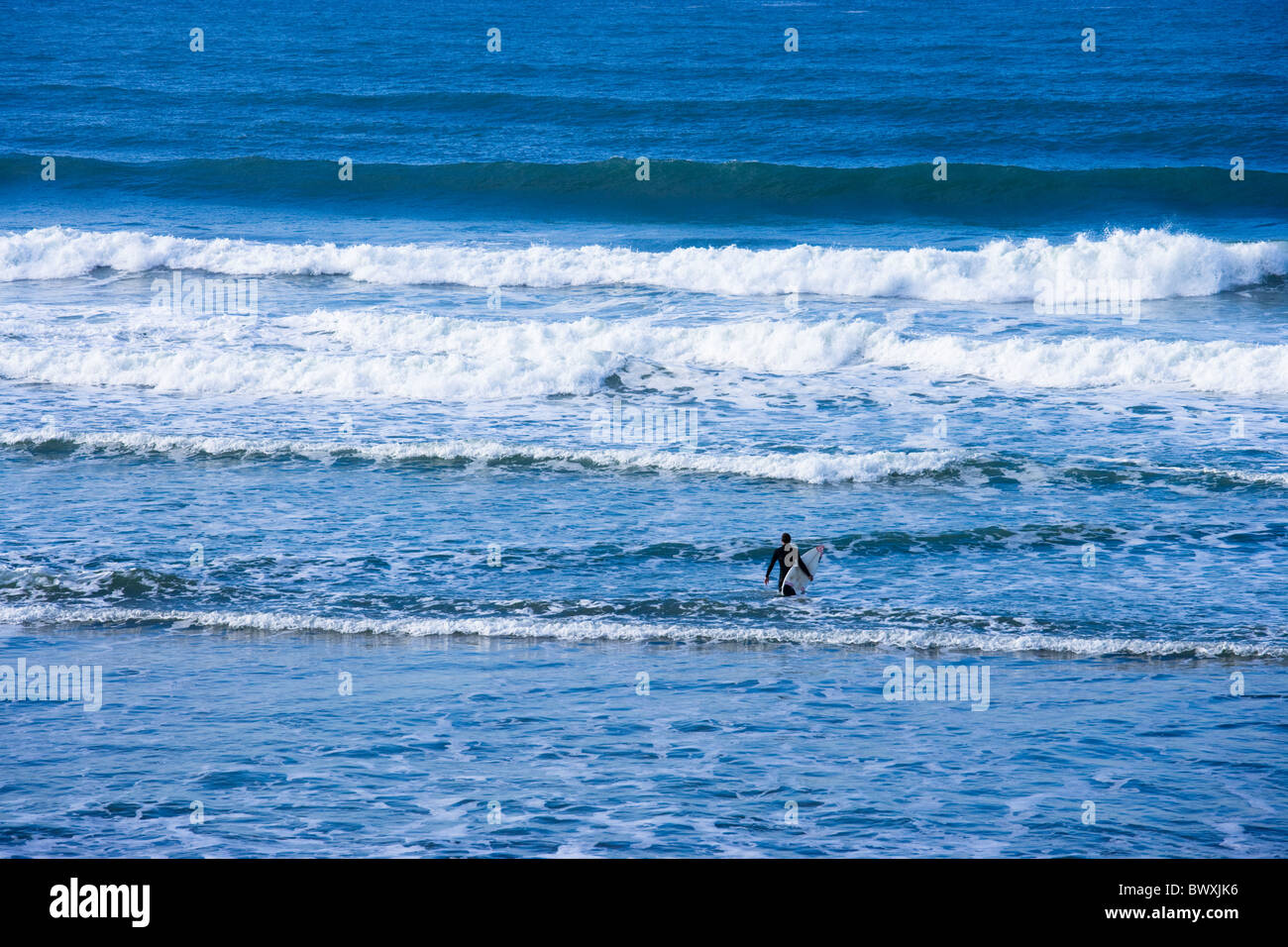 Surfer, Cornwall, UK Stock Photo