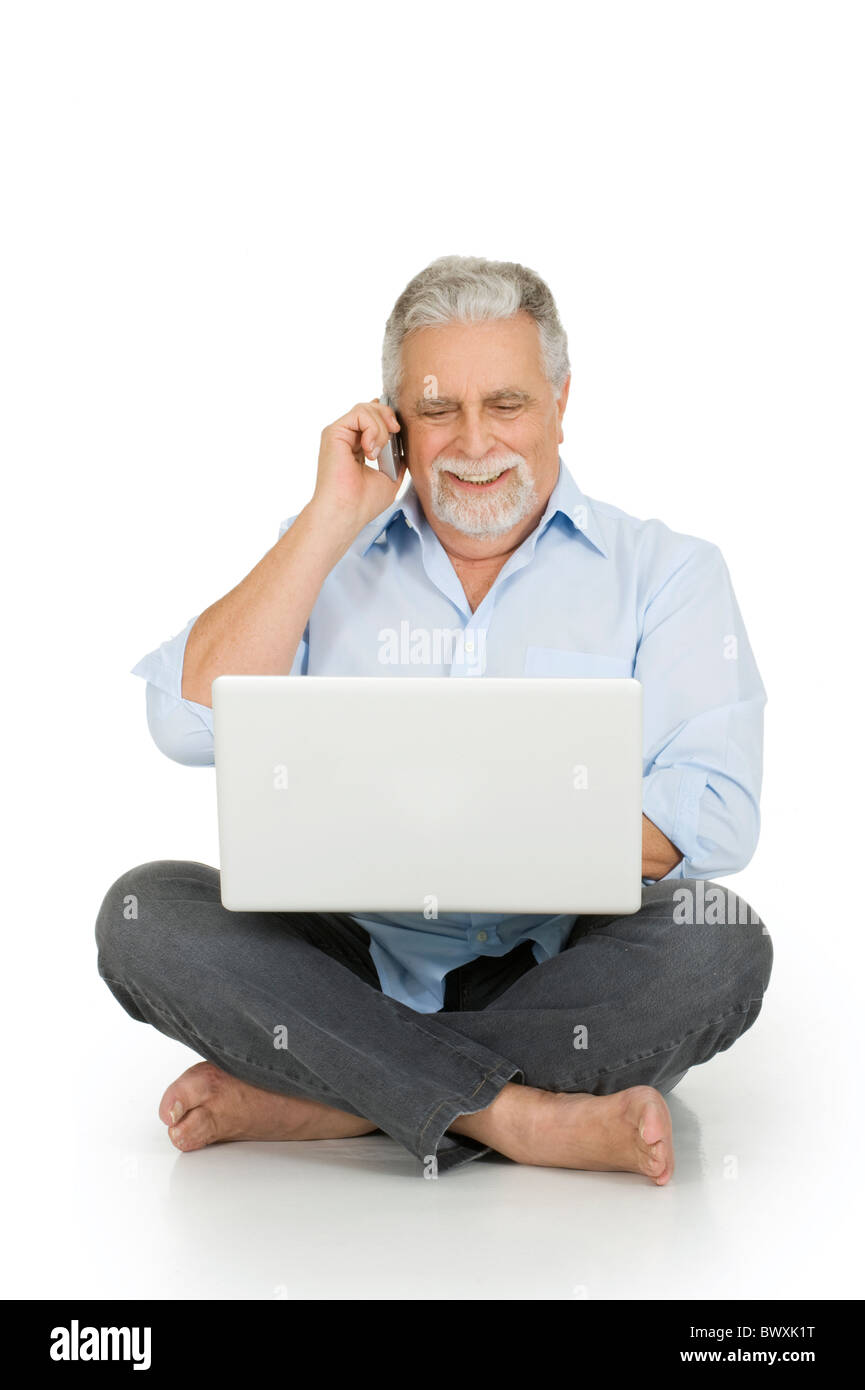 Elderly man sitting barefoot on hi-res stock photography and images - Alamy