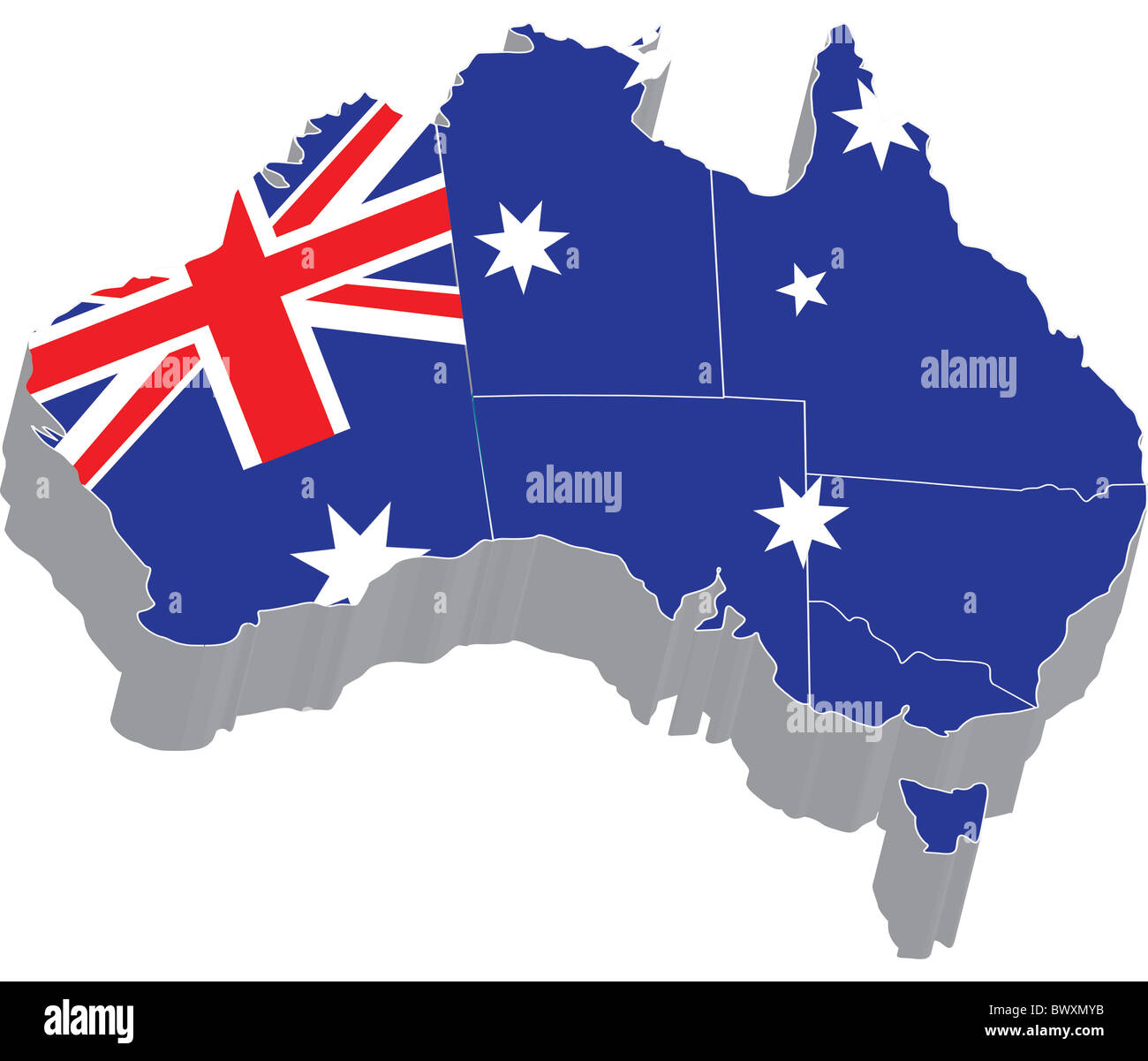 Map of australia hi-res stock photography and images - Alamy