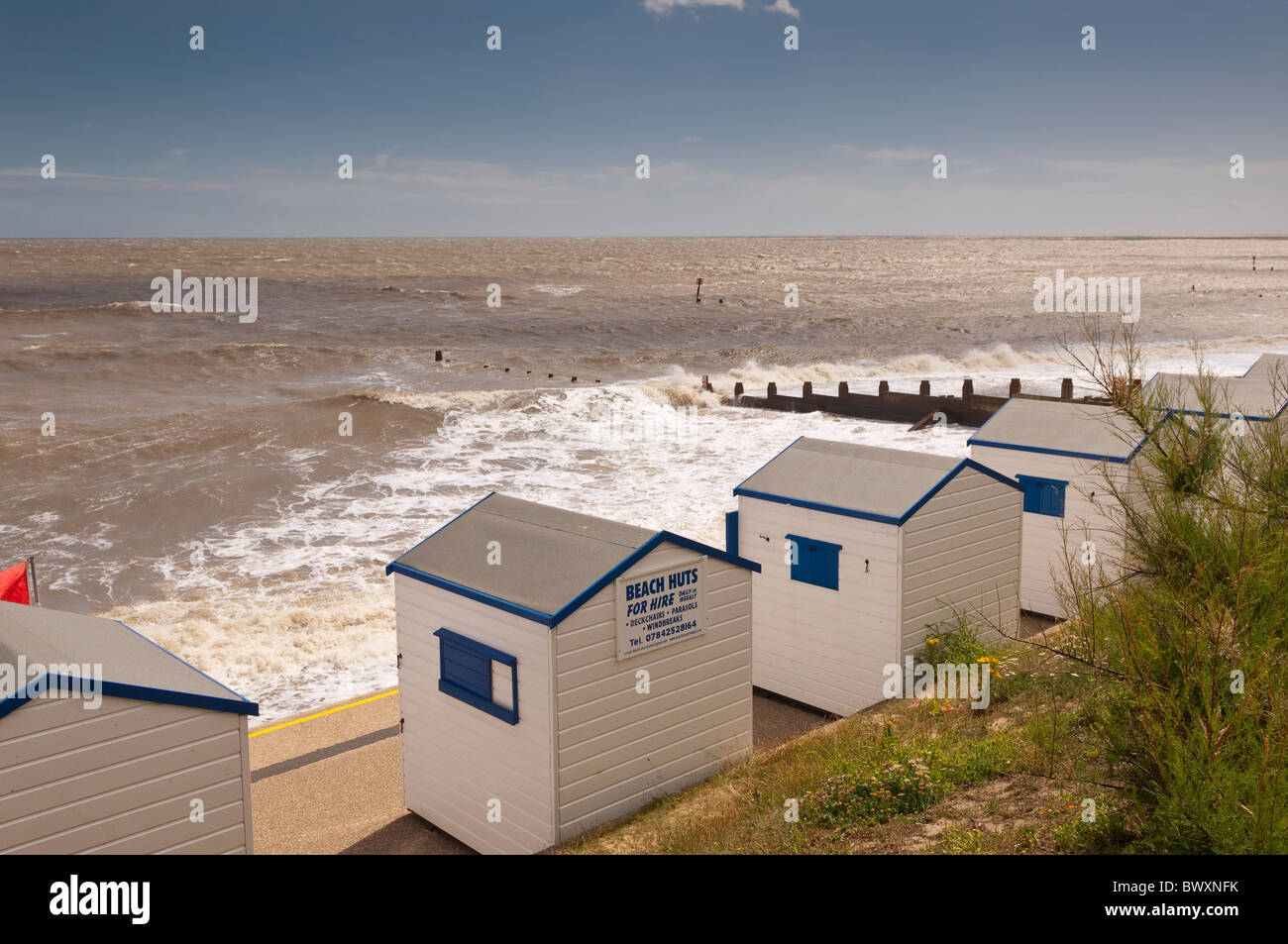 Beach Huts for hire on the beach in Southwold , Suffolk , England