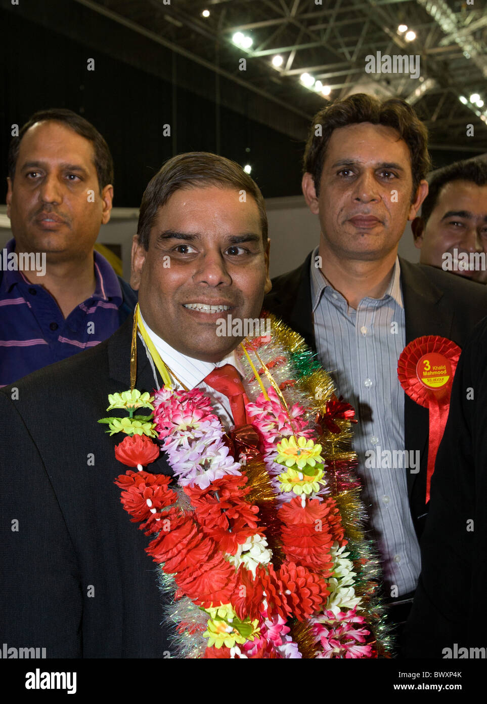 Member of Parliament for Perry Barr Birmingham Khalid Mahmood pictured after regaining his seat at the 2010 general election Stock Photo