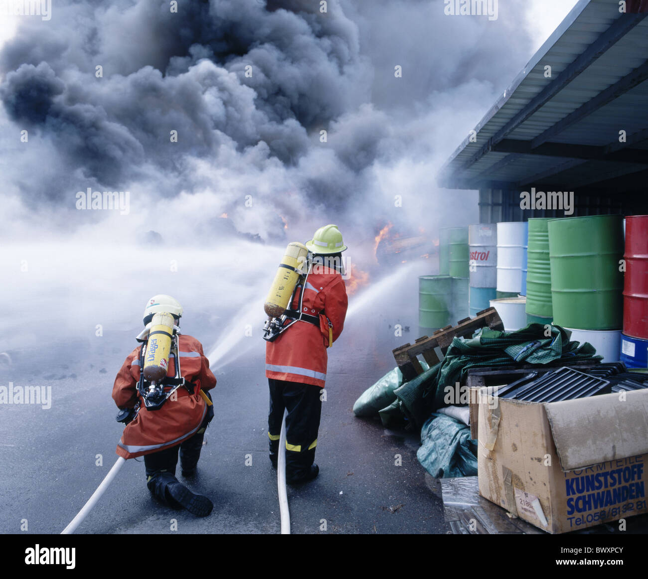 fire fire brigade department firefighters camps warehouses