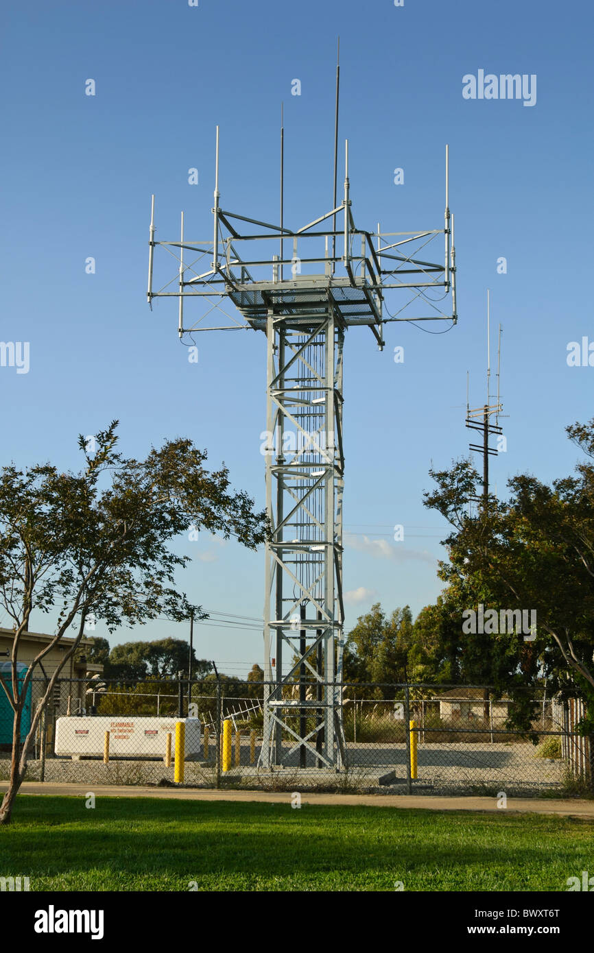 Large communication antenna tower Stock Photo Alamy