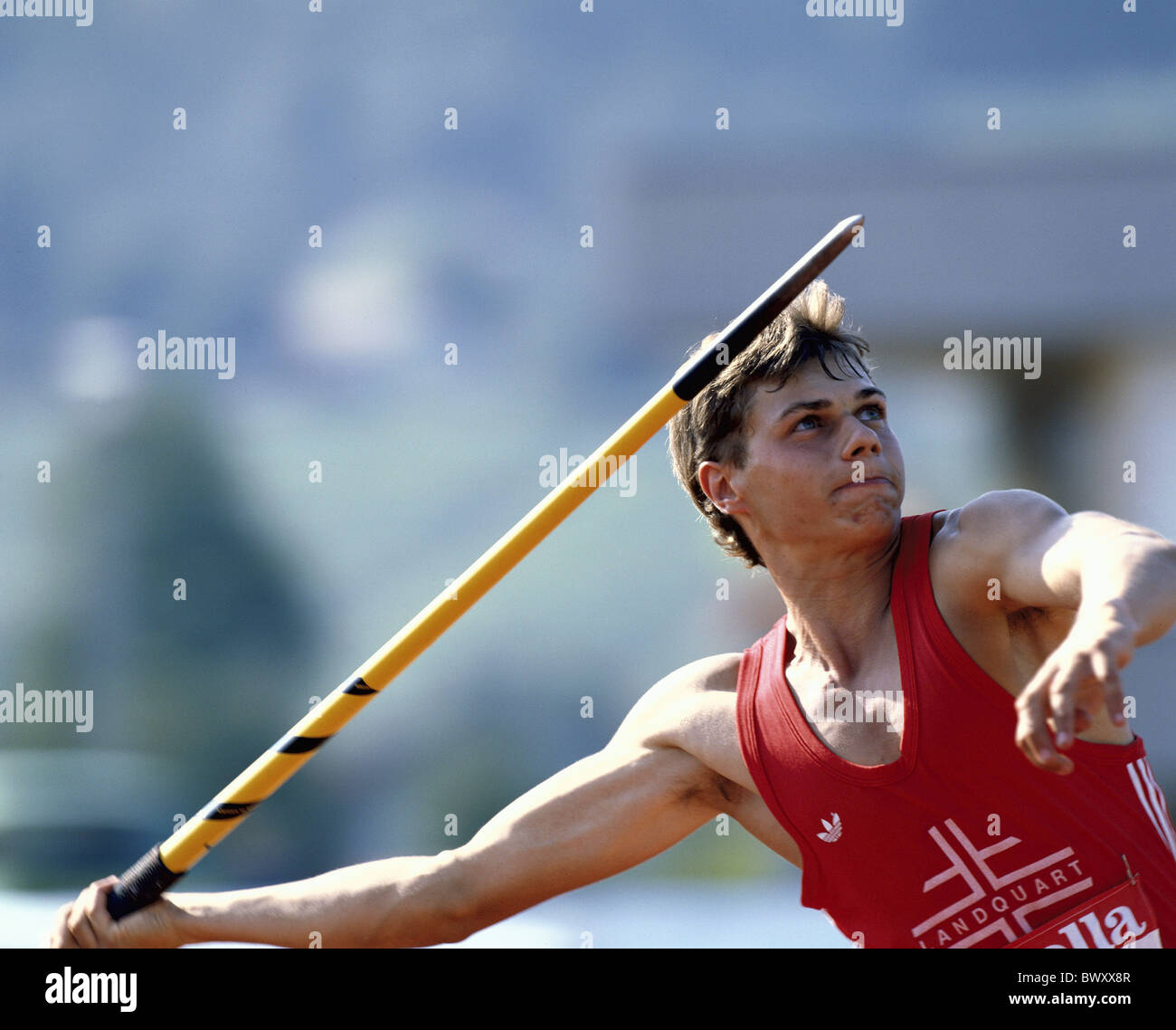 athletics spear throwing sport throw throwing spear throw Stock Photo - Alamy