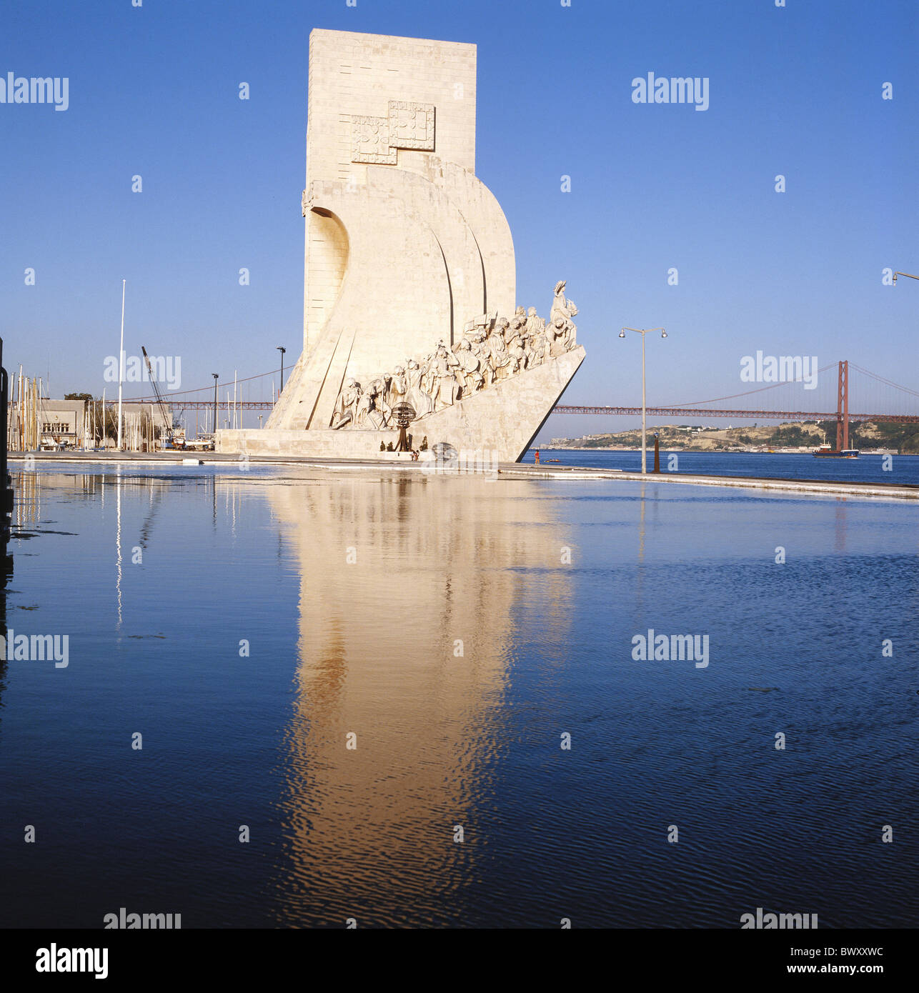 discoverer monument Heinrich of seafarers Lisbon Portugal Stock Photo