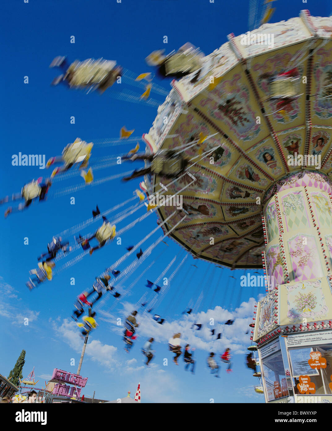 fair roads railways carousel blurs nostalgia Stock Photo Alamy