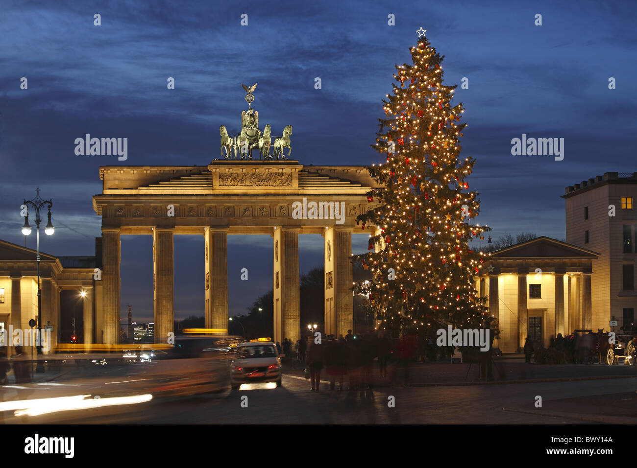 Berlin Weihnachten Brandenburger Tor Quadriga Pariser Platz Christmas 