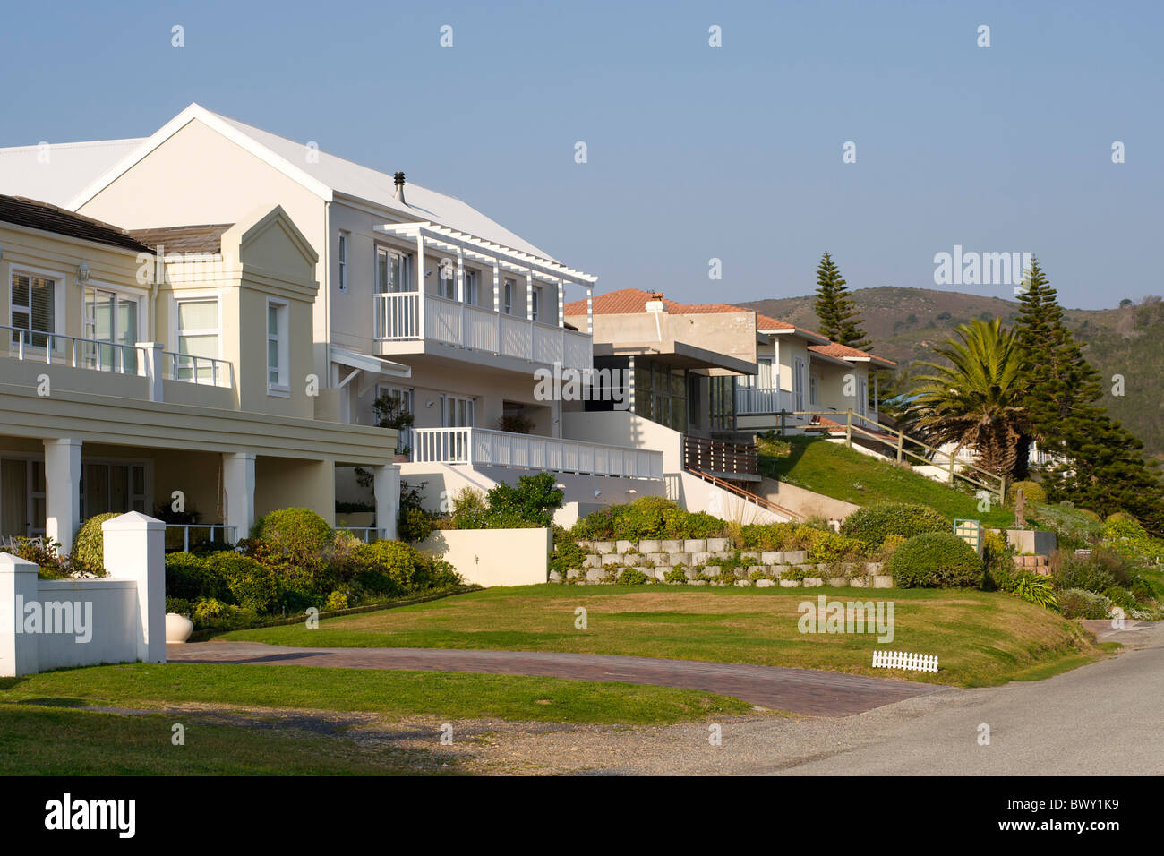 Houses on Leisure Isle in Knysna on the Garden Route in South Africa