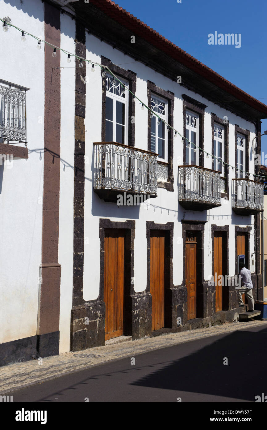 Town Houses in Topo, Isle of Sao Azores Stock Photo Alamy