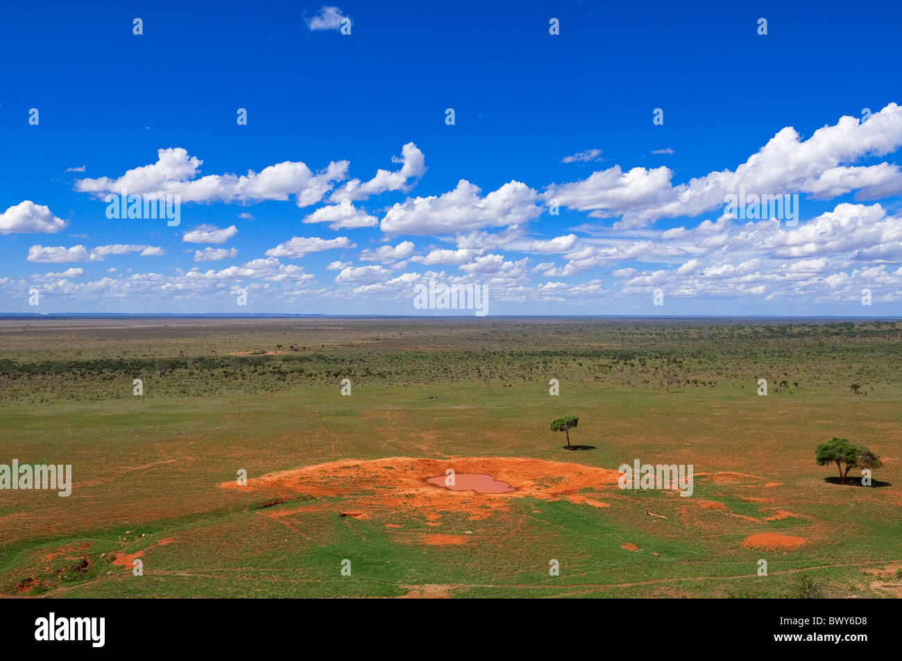 Watering Hole, Tsavo National Park, Kenya Stock Photo Alamy