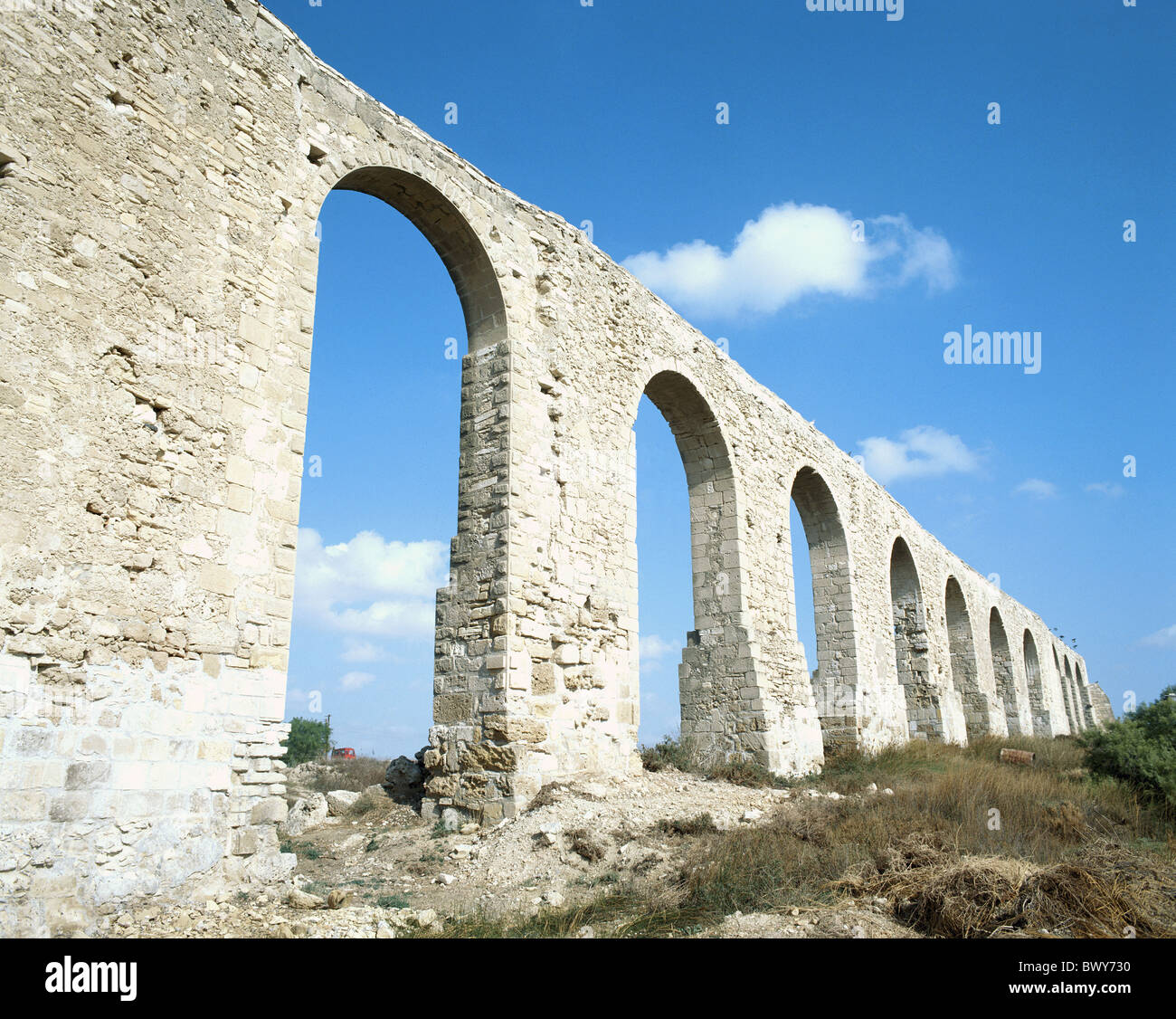 old historical bridge water water supply viaduct Cyprus Stock Photo Alamy