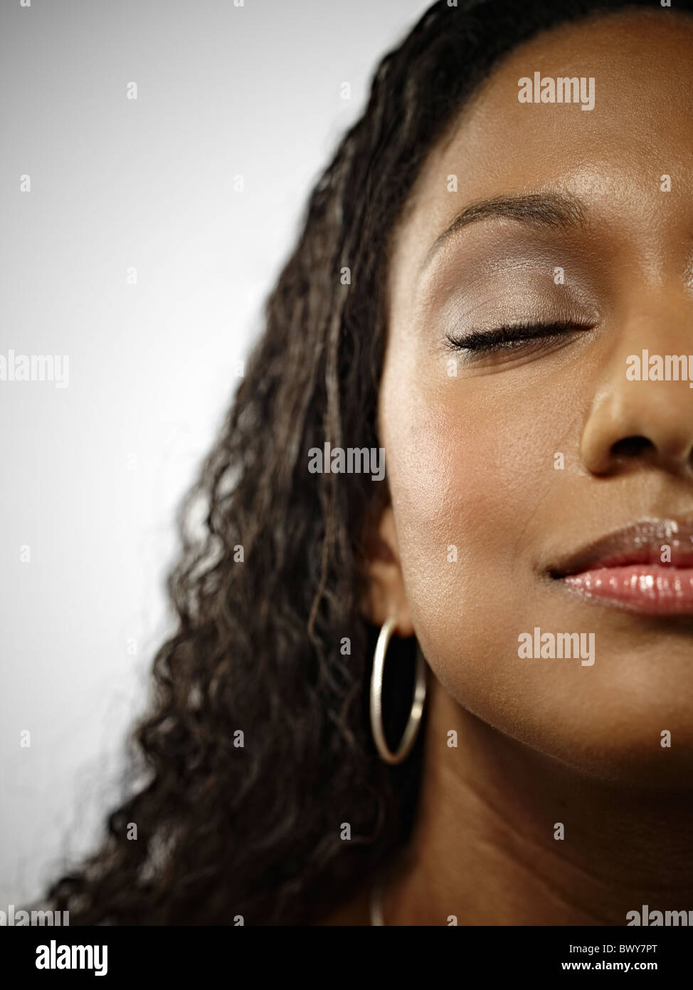 Woman Half Young Face Half Old Face High Resolution Stock Photography And Images Alamy