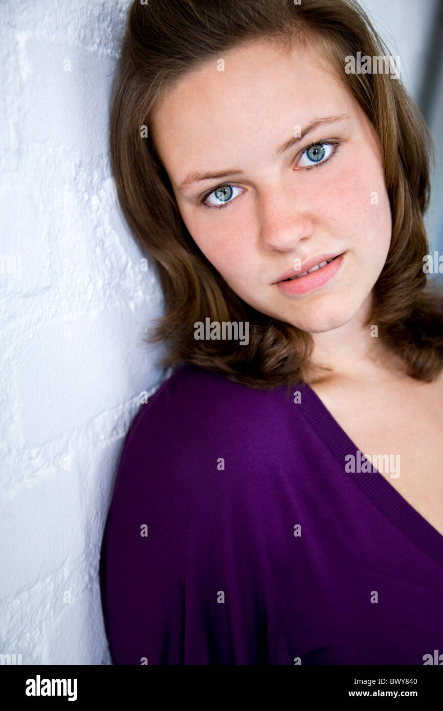 Portrait of Teenage Girl Stock Photo - Alamy