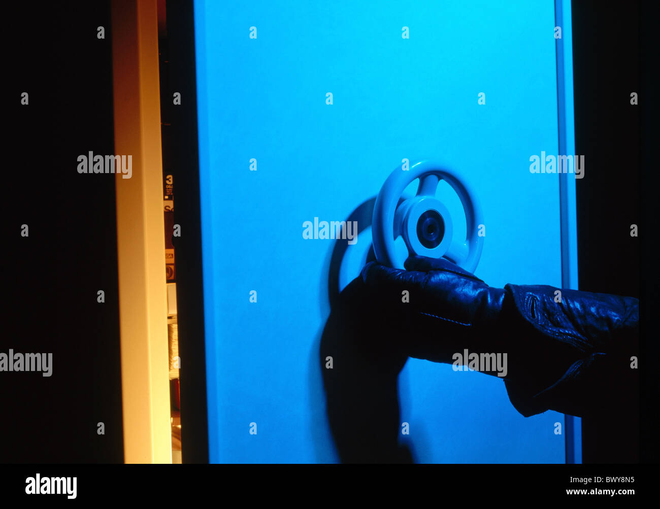 blue light burglary breakin burglar theft safe robber robbery