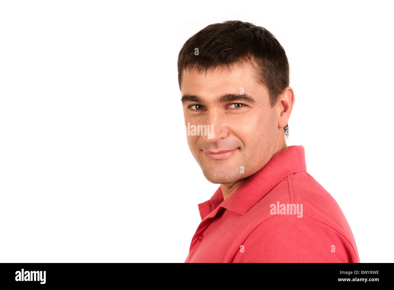 Handsome middle aged man positive Cut Out Stock Images & Pictures - Alamy