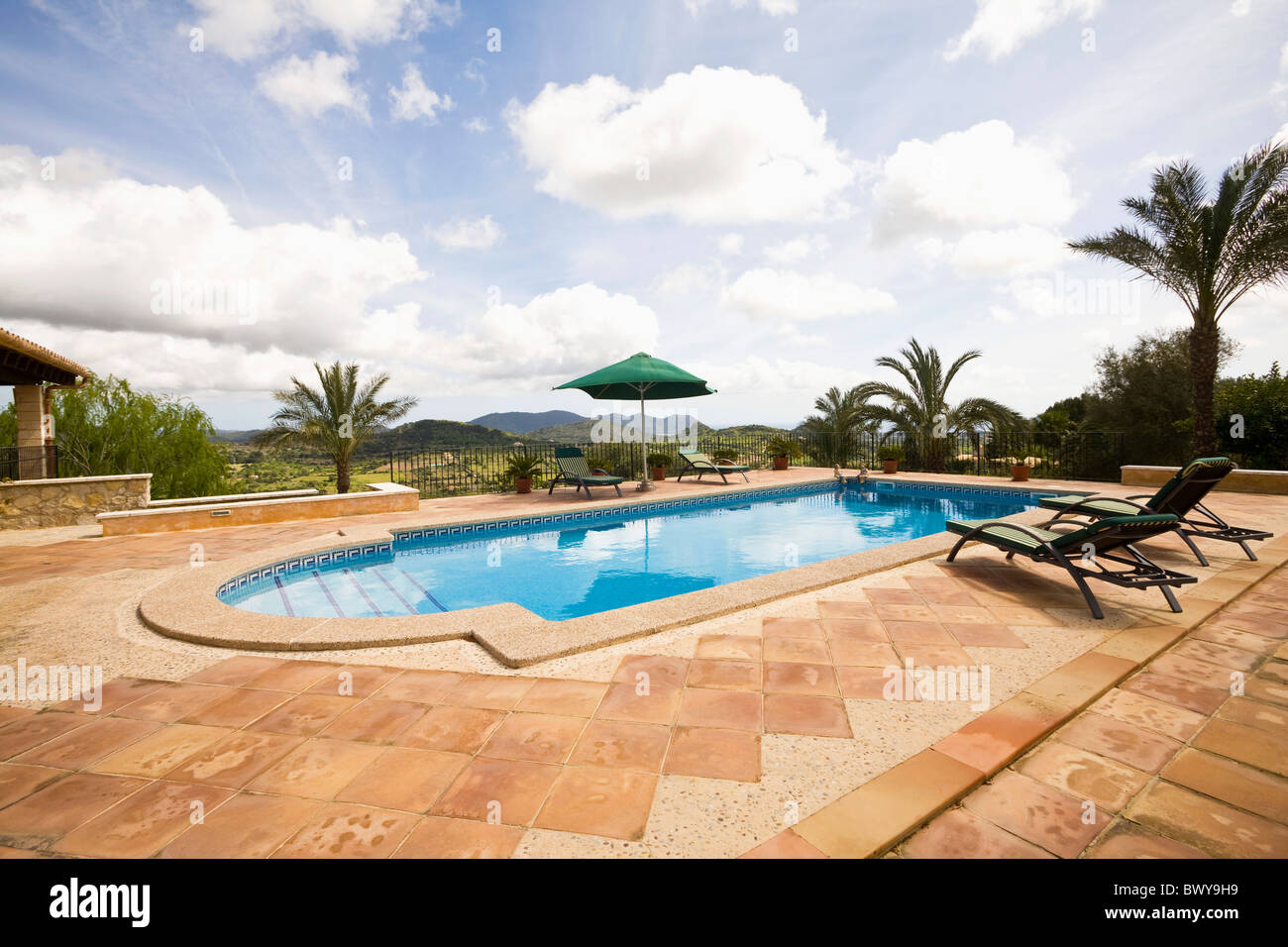 Swimming Pool, Mallorca, Spain Stock Photo Alamy
