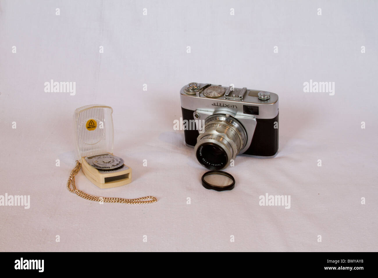 old 35mm camera Altix with light meter Stock Photo Alamy