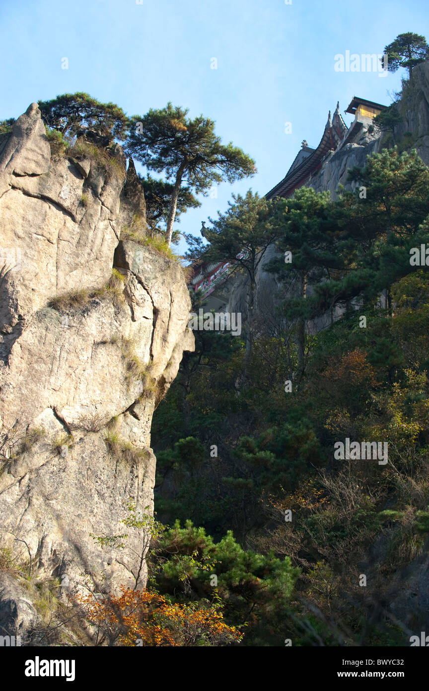 Dramatic Mount Jiuhua, Qingyang, Anhui Province, China Stock Photo