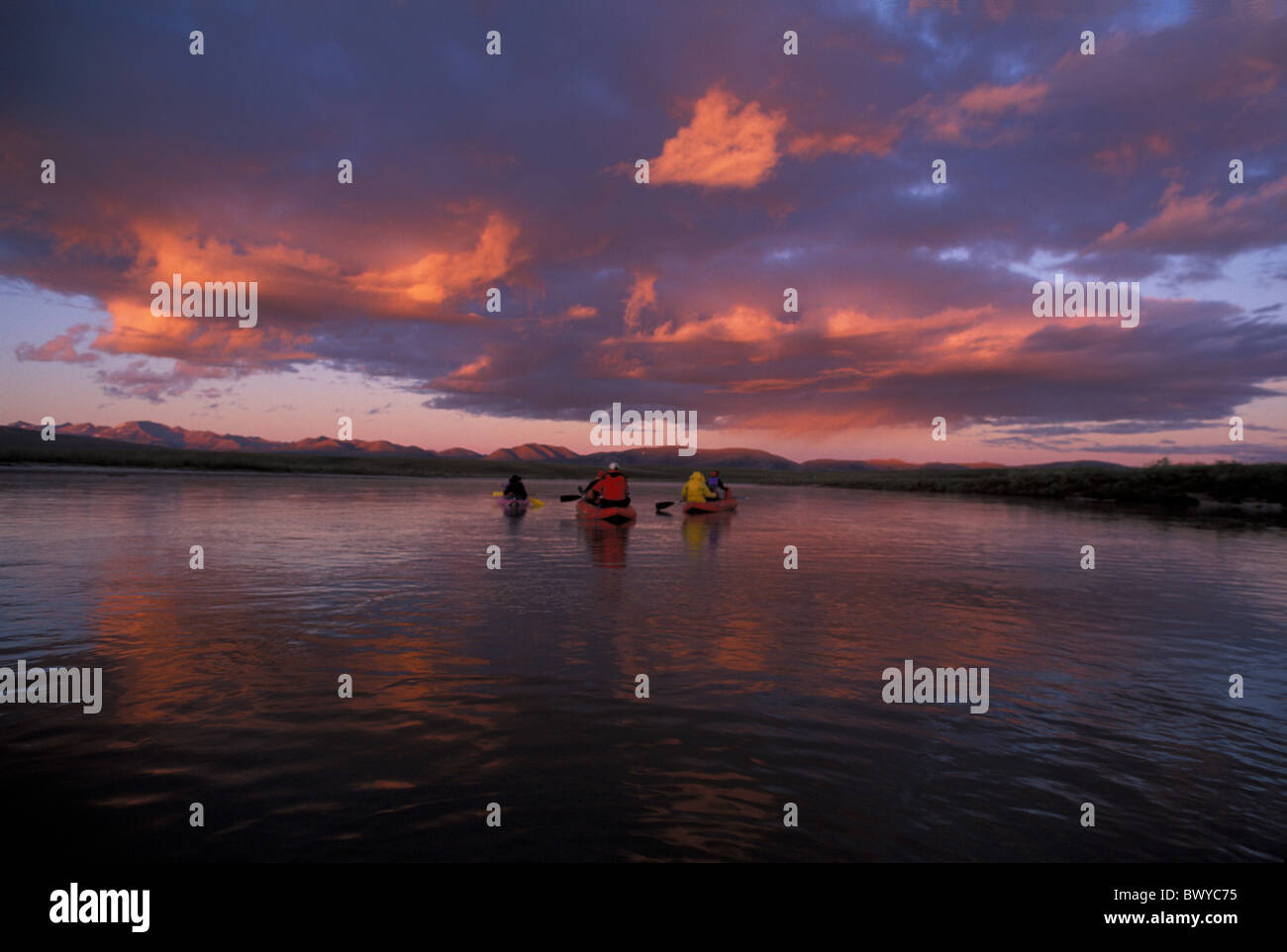 adventure Alaska Brooks Range canoe dusk mood nature Noatak national