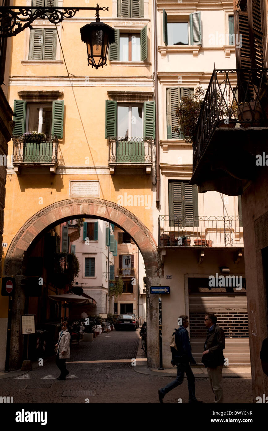 A back street in Verona Italy Stock Photo