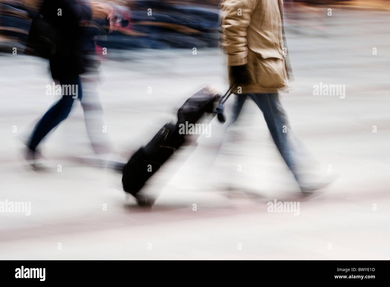Traveller in Stockholm city.Sweden Stock Photo