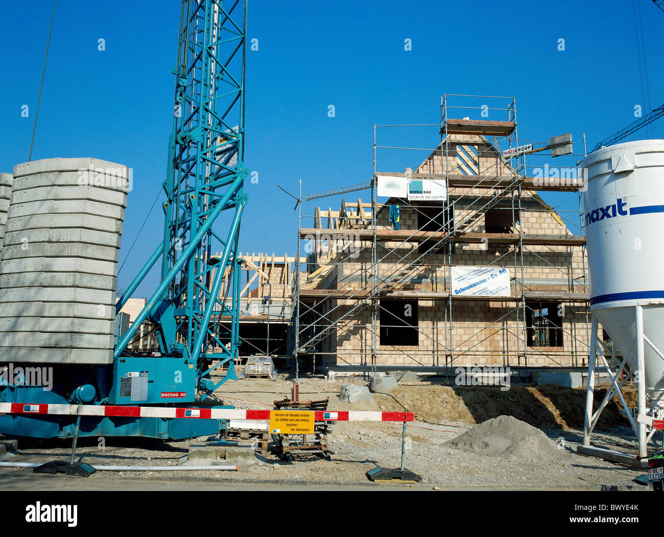 construction one family home dwelling house construction house home ...