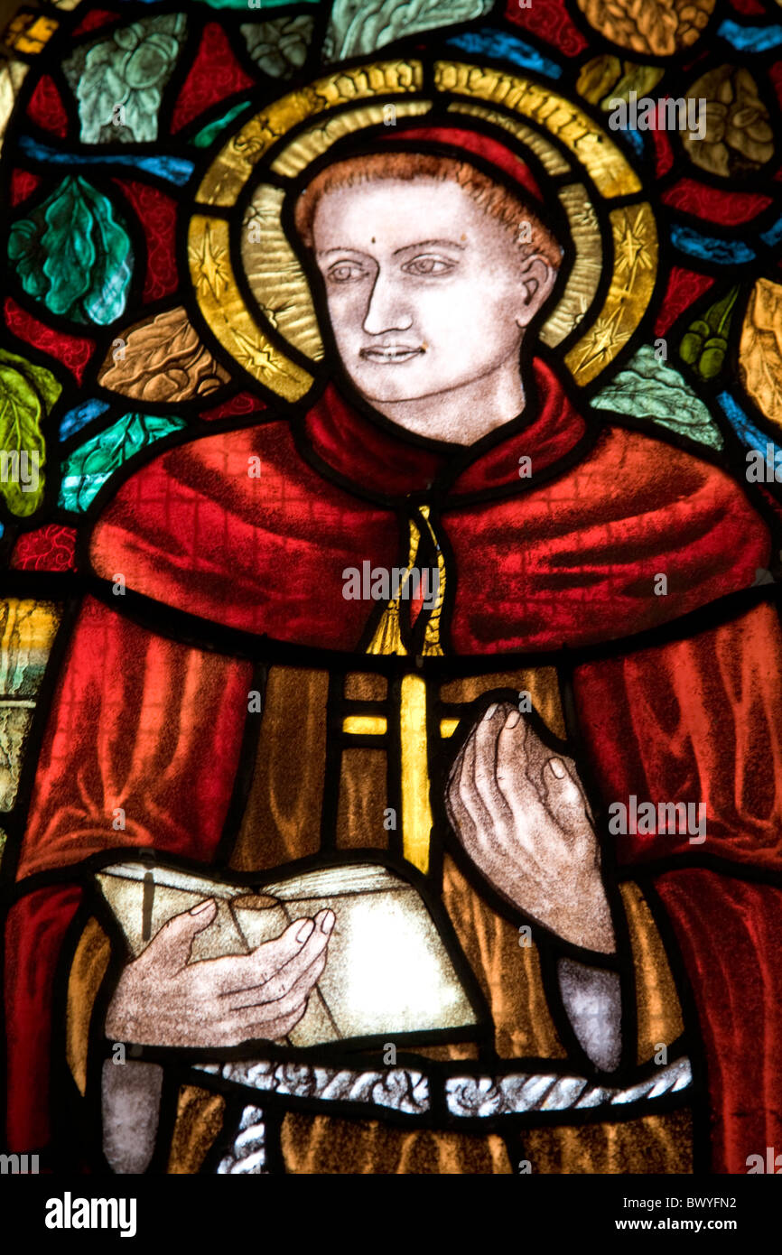 Stained Glass Window Saint Bonaventure At Church Of Saint Francis Of
