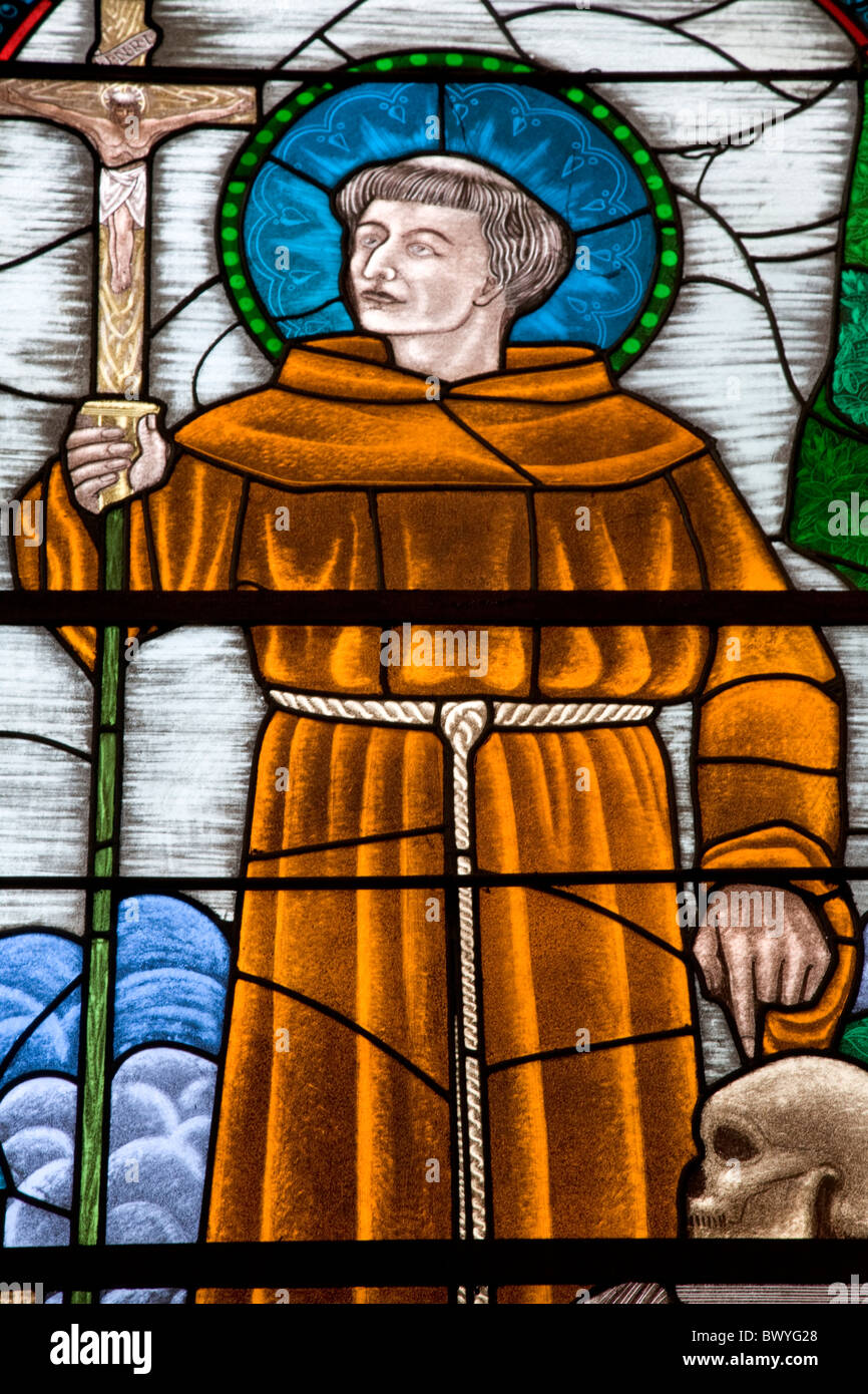 Stained Window Saint Leonard Port Maurice Patron Of Missions And