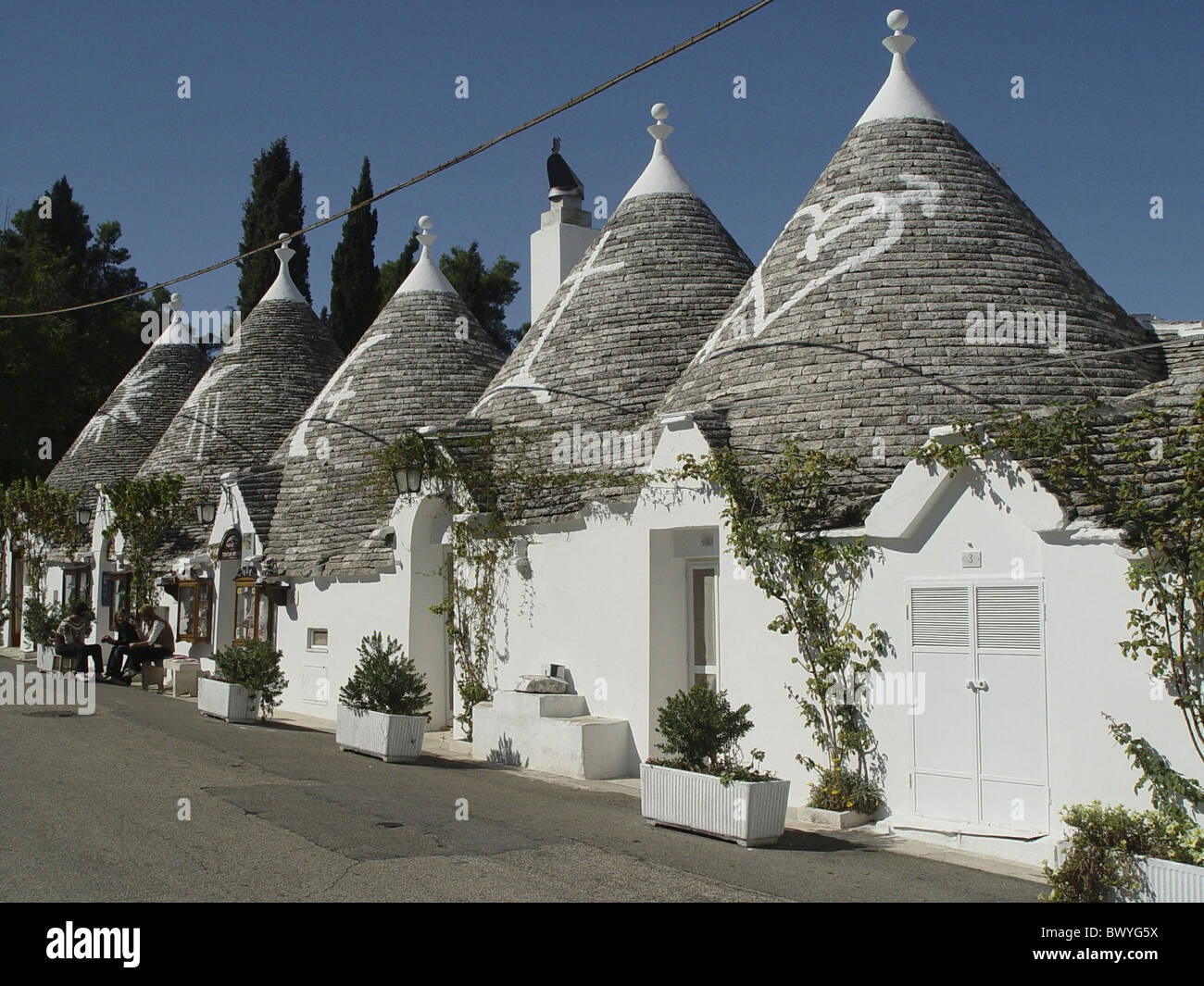 Alberobello Apulia homes houses Italy Europe row Trulli typically Stock ...