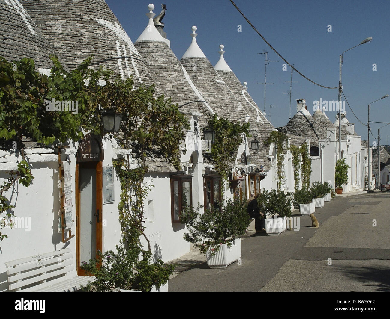 Alberobello Apulia homes houses Italy Europe row Trulli typically Stock ...