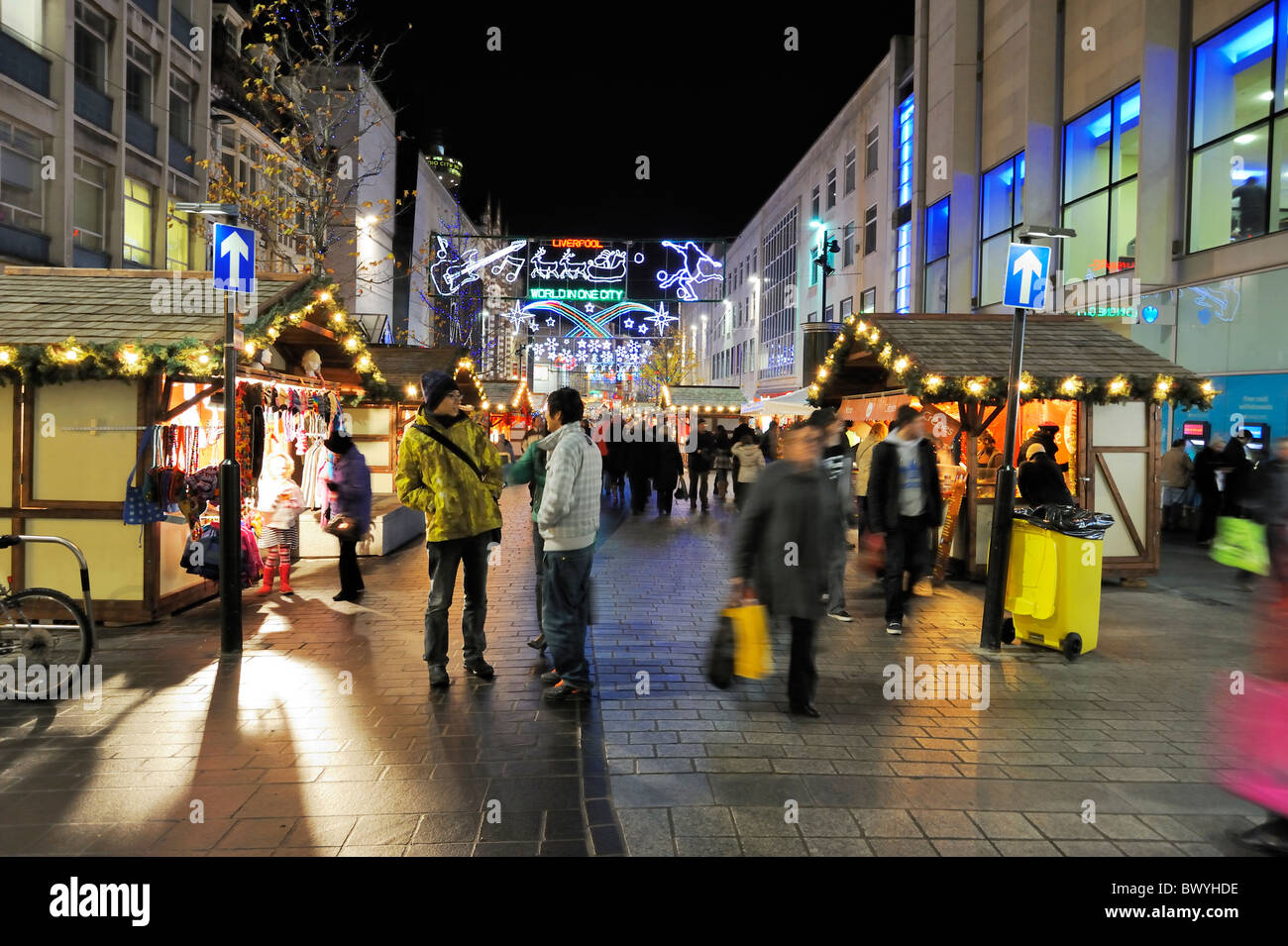 Christmas lights in Liverpool City Centre Stock Photo Alamy Christmas lights in Liverpool City Centre Stock Photo Alamy