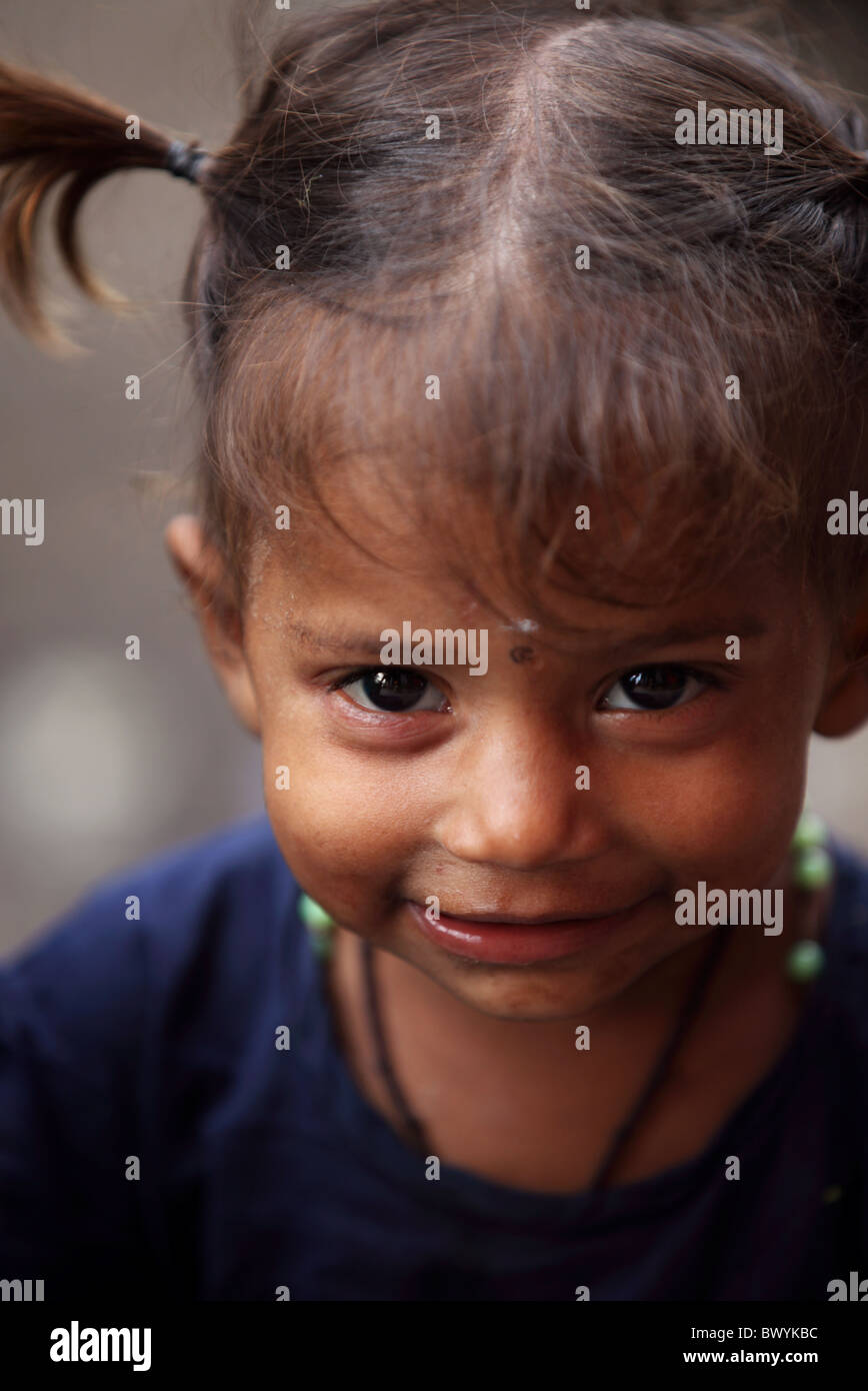 little girl Andhra Pradesh South India Stock Photo - Alamy
